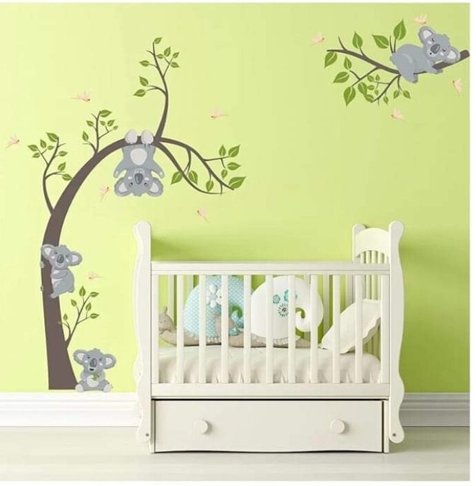 Wall Decals Stickers Koala & Tree Baby Nursery Decor New Peel & Stick