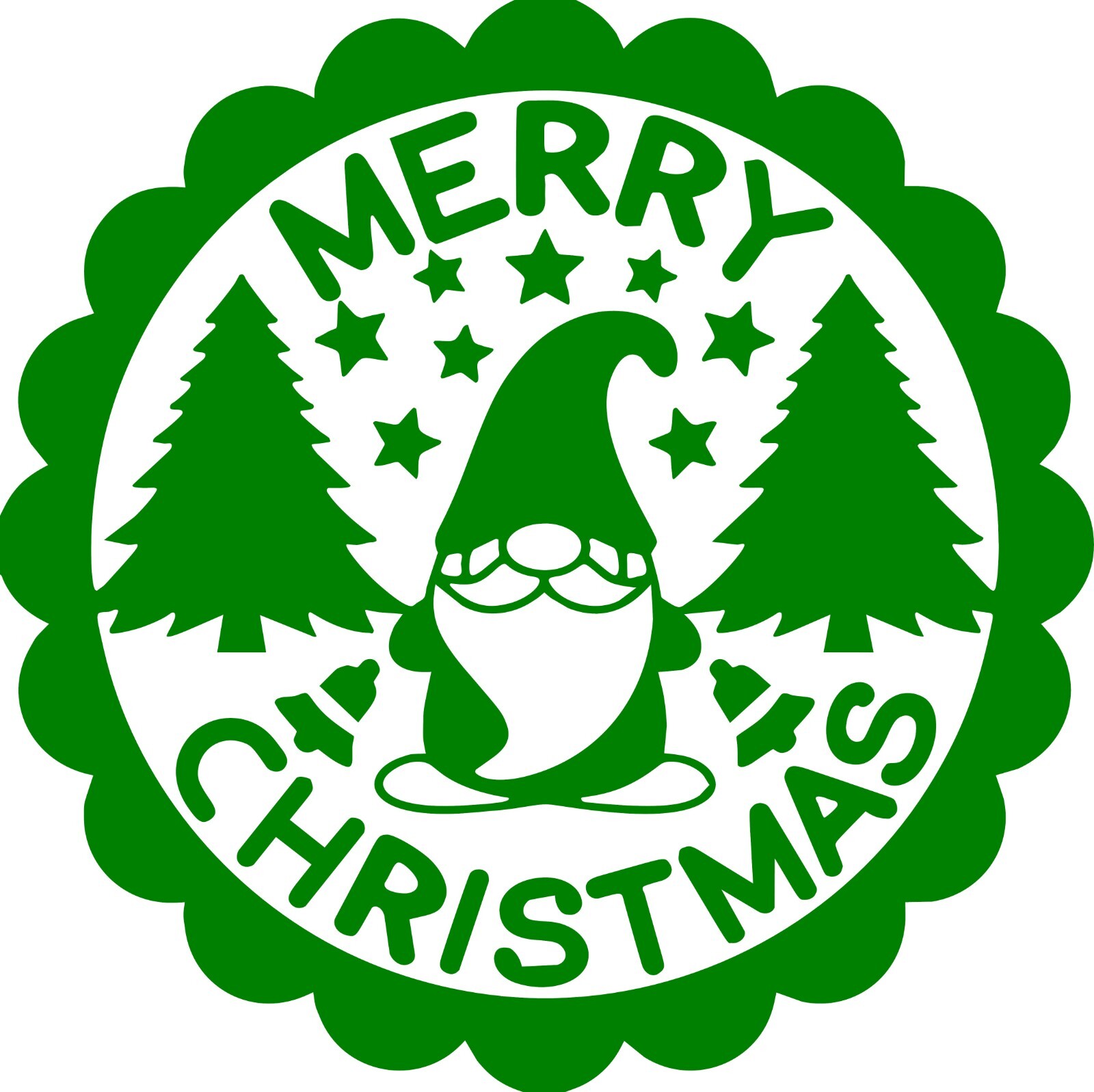 Christmas Gnome Decal 5″ h X 5″ w