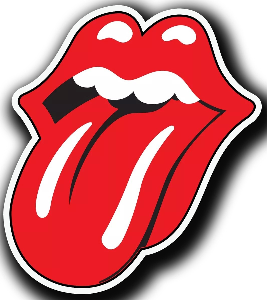 ROLLING STONES Vinyl Sticker Decal 5″ tall Rock Roll Band Bumper Tongue