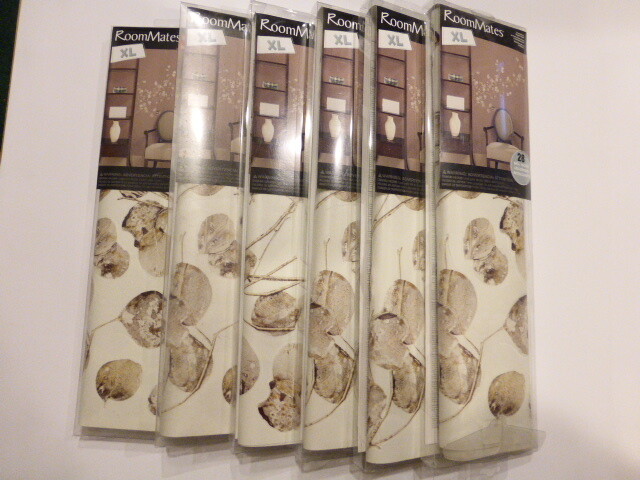 Reusable Wall Decals Stickers Decor Tan Leaves Lot of 6 Packs New NIB