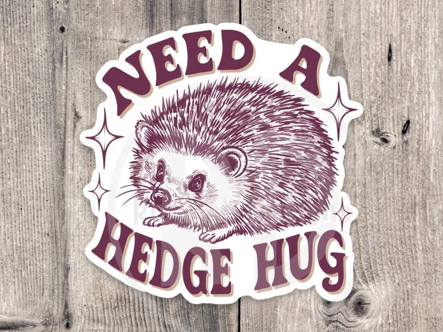 Hedgehog Water Bottle Sticker – Funny Gift for Animal Lovers