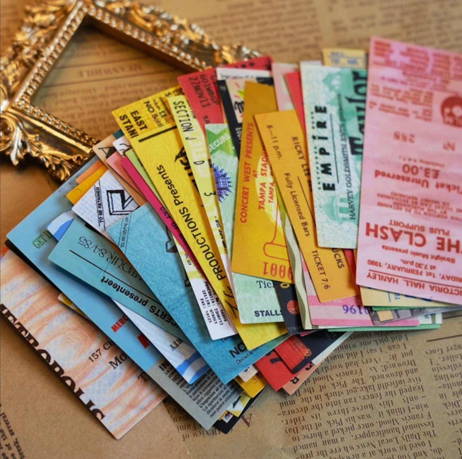 20 PCS Fake Classic Hard Rock Band Music Concert Ticket Stickers BRAND NEW