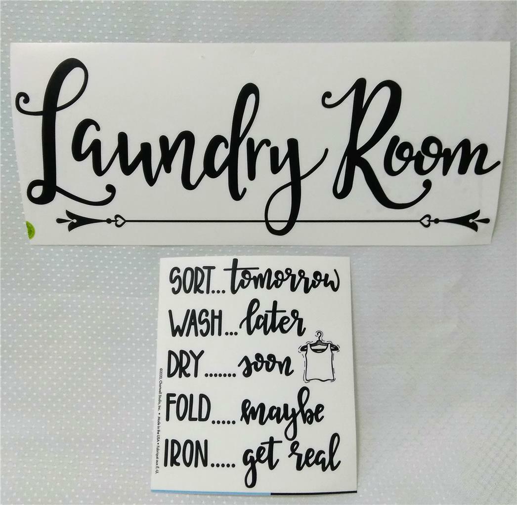 Charming Laundry Room Decor*Wall /Washer Decal*Removable Stickers*Clear Backing