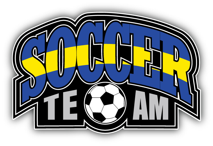 Sweden Flag Soccer Team Slogan Car Bumper Sticker Decal