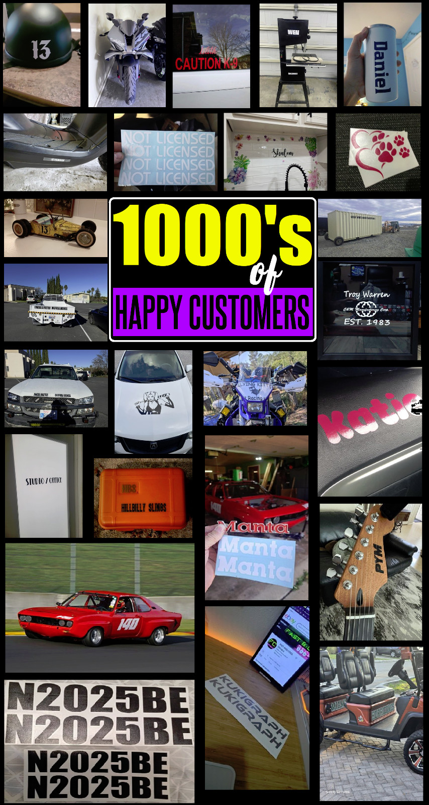 Custom Text Vinyl Lettering Sticker Decal Personalized Window Wall Business Car1