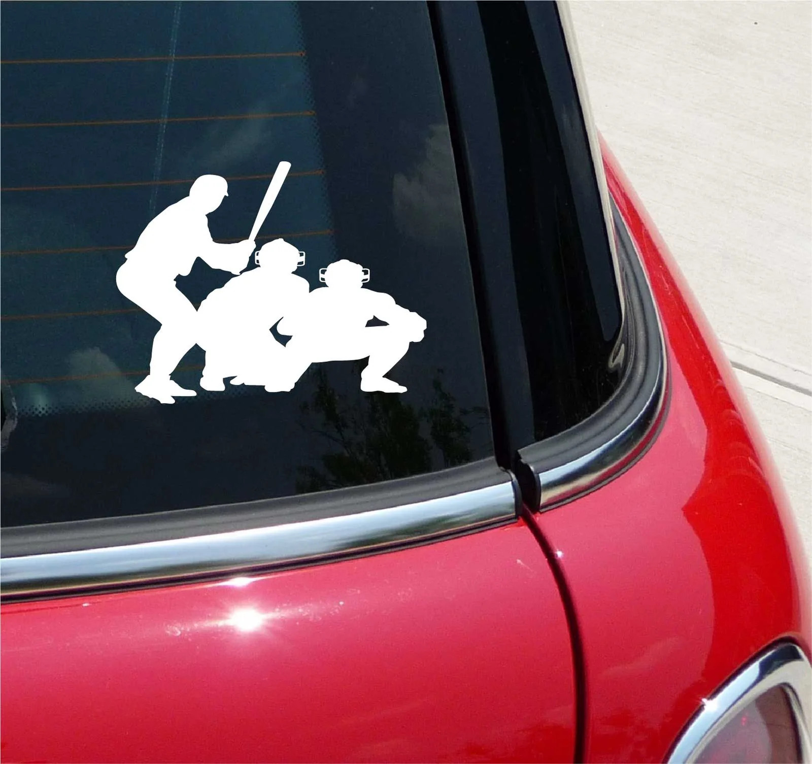 BASEBALL #1 AT BAT BATTING HOME PLATE GRAPHIC DECAL STICKER ART CAR WALL