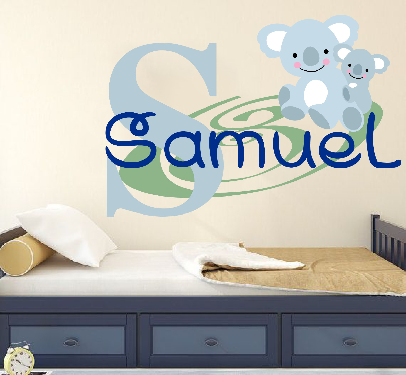 Mom Baby Koala Bear Custom Name Wall Decal Vinyl Sticker Wall Art Room Decor