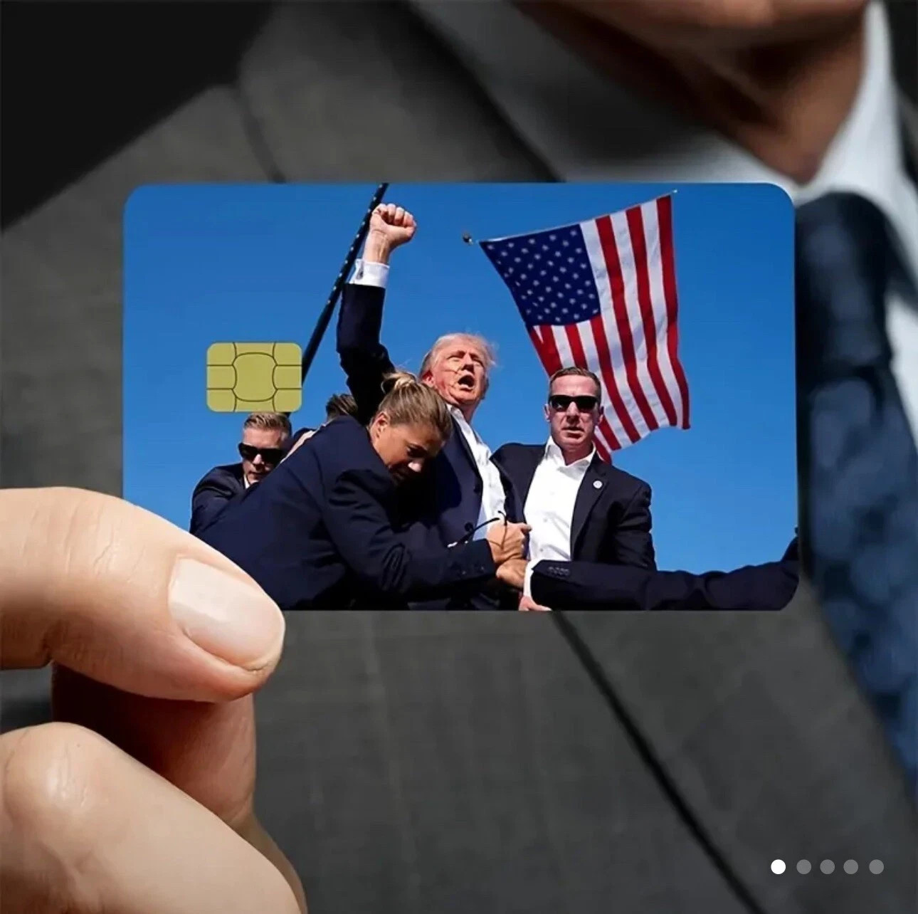 President Donald Trump MAGA FIGHT!Credit Debit Bank Card Skin Sticker Small Chip