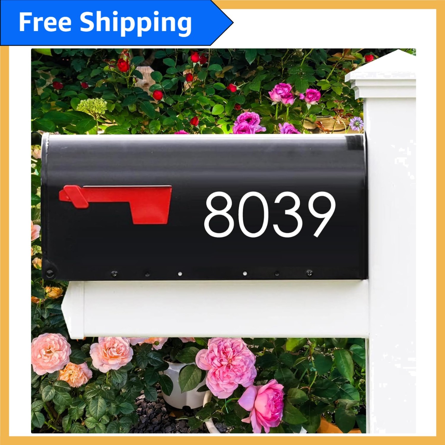 Elegant 2-Inch White Mailbox Numbers Sticker Set – 50 Durable Self-Adhesive