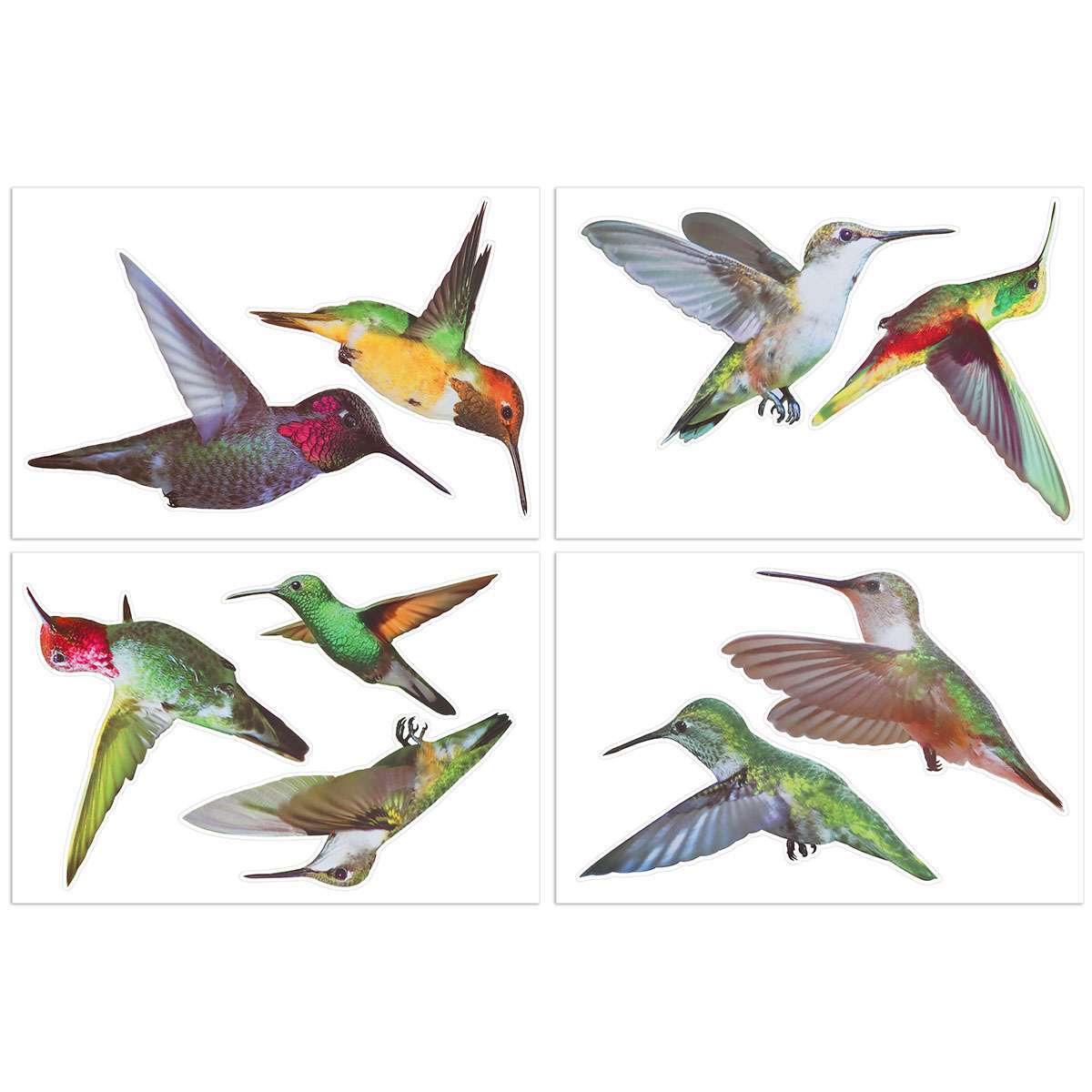 Hummingbird Window Clings Non Adhesive Vinyl Stickers Beautiful Glass Decals