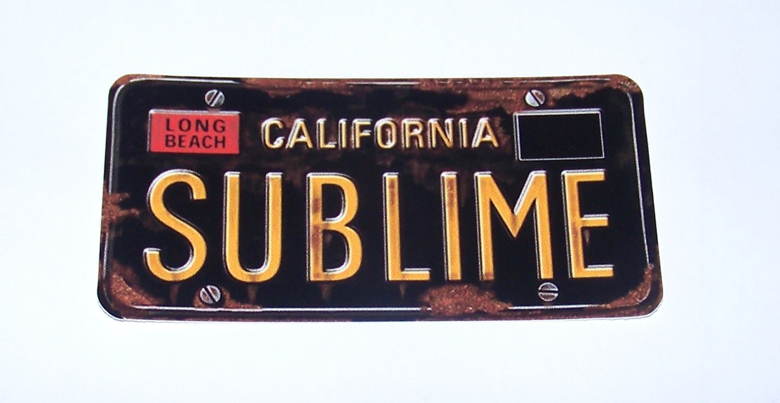 SUBLIME CA License Plate Logo Die Cut Sticker Decal Reggae Ska Rock LBC