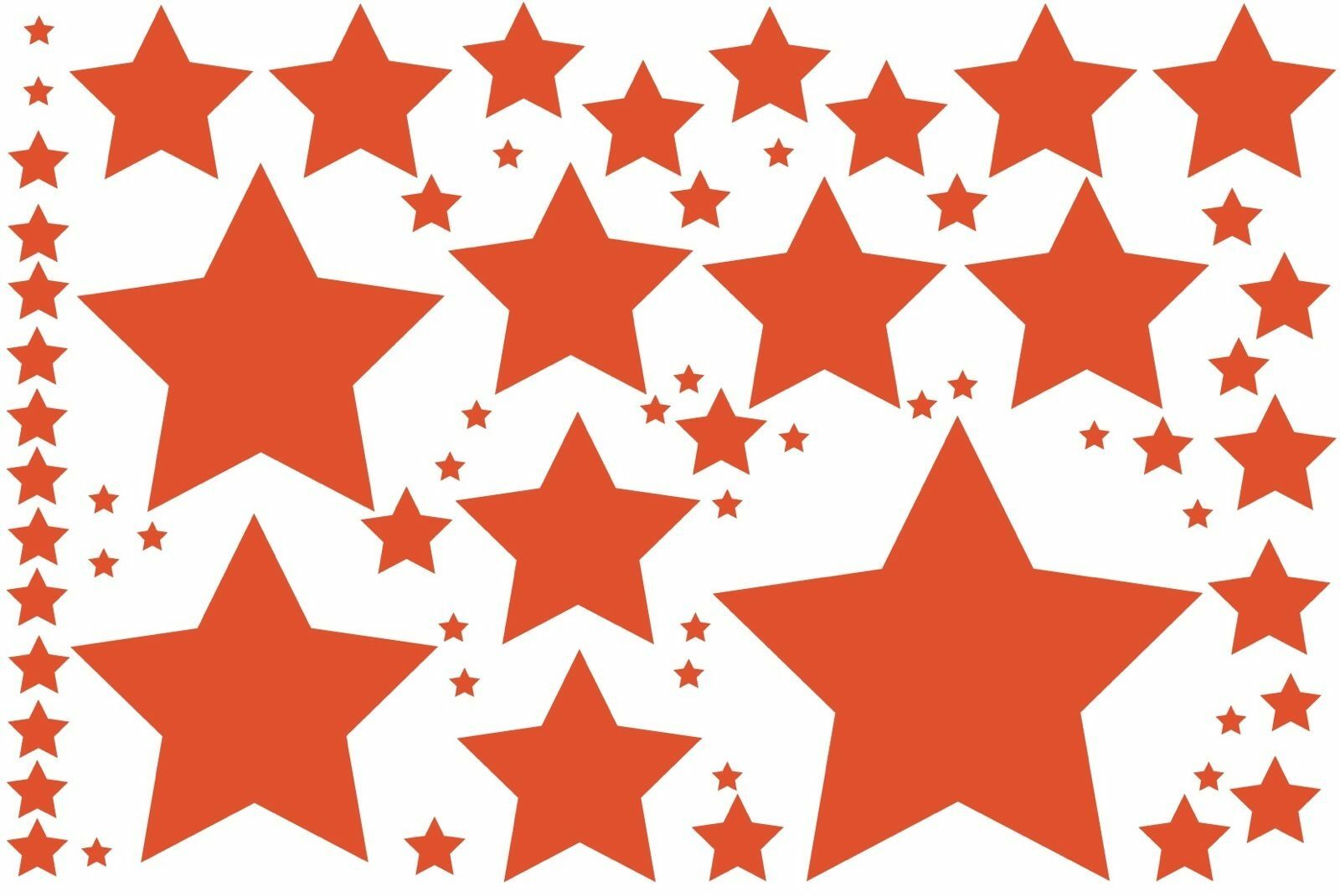Rapid Vinyl 69 Random Various Sized Star Vinyl Decal Stickers Removable