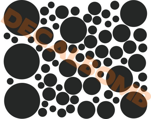 POLKA DOT Wall Decals / stickers – 20 – 2″ & 20 – 4″