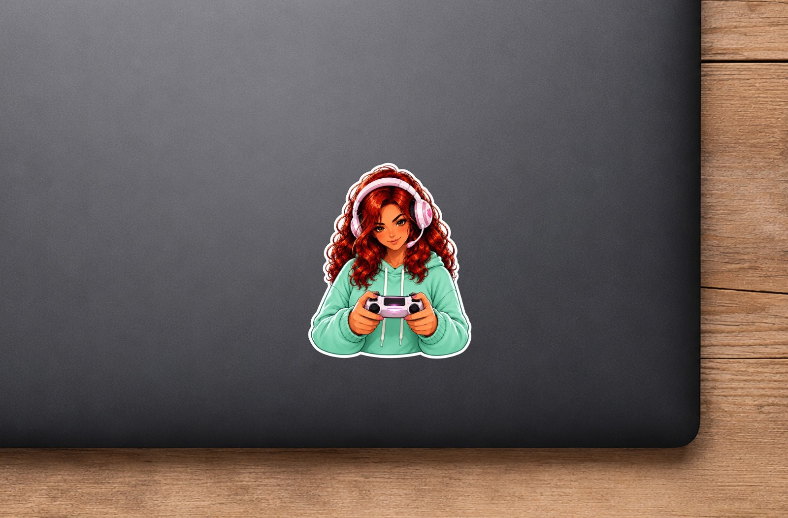 Gamer Girl Sticker Decal – Gamer Girl Controller Laptop Window Car 3.2″