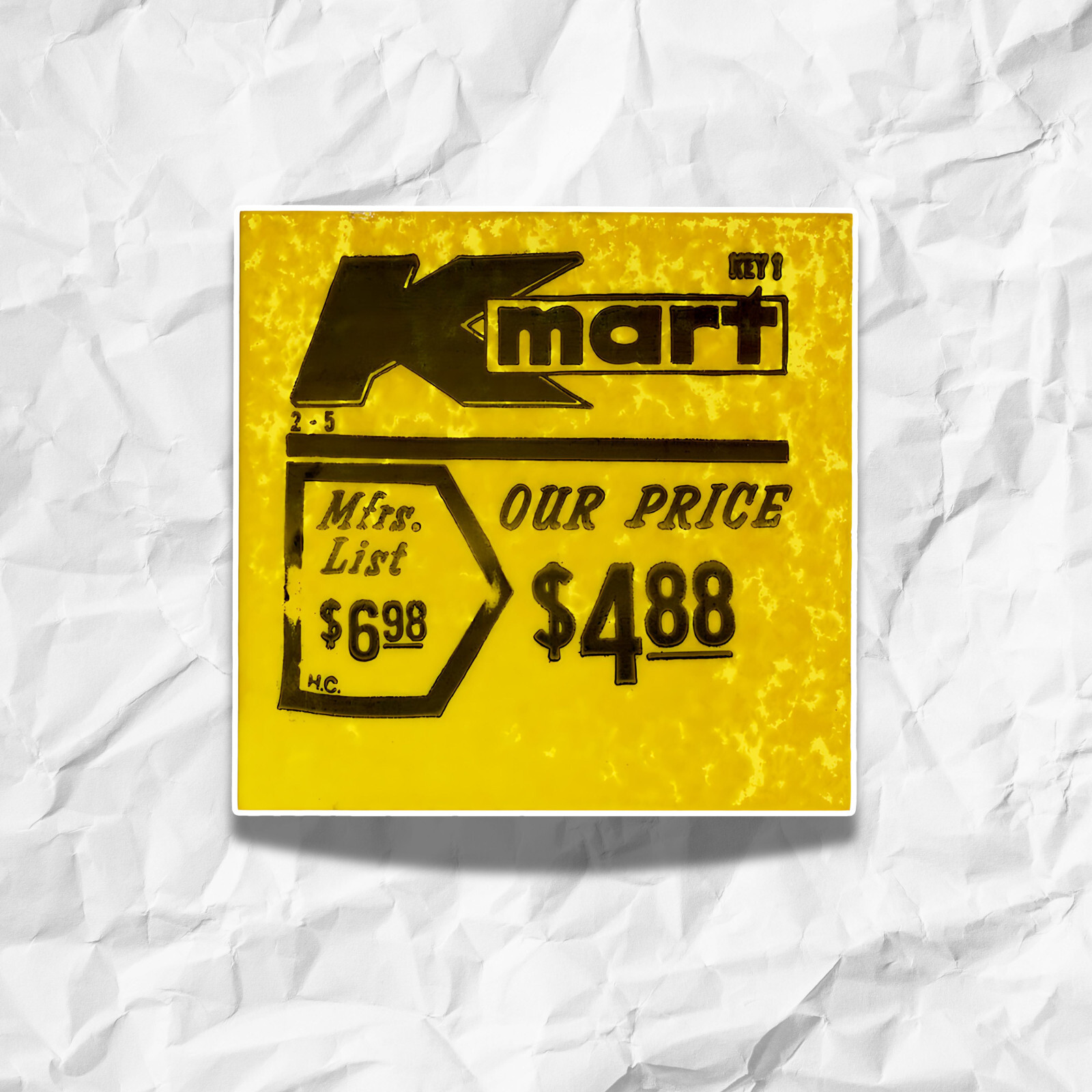 K-mart Price Sticker Repro Nostalgia 3″ Vinyl Sticker