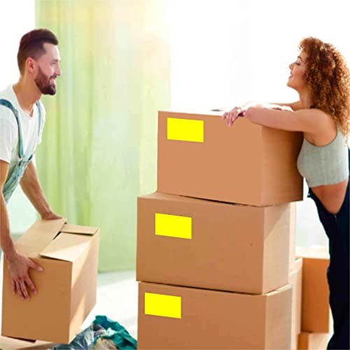 3 x 5 inch Rectangle Sticker Labels, 250PCS 1 Roll-250PCS Fluorescent Yellow