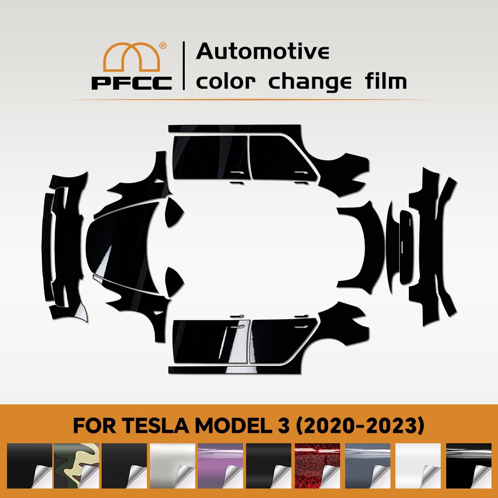Tesla Model S 21-24 PreCut Paint Protection Film Multi-Color Wrap Color Change
