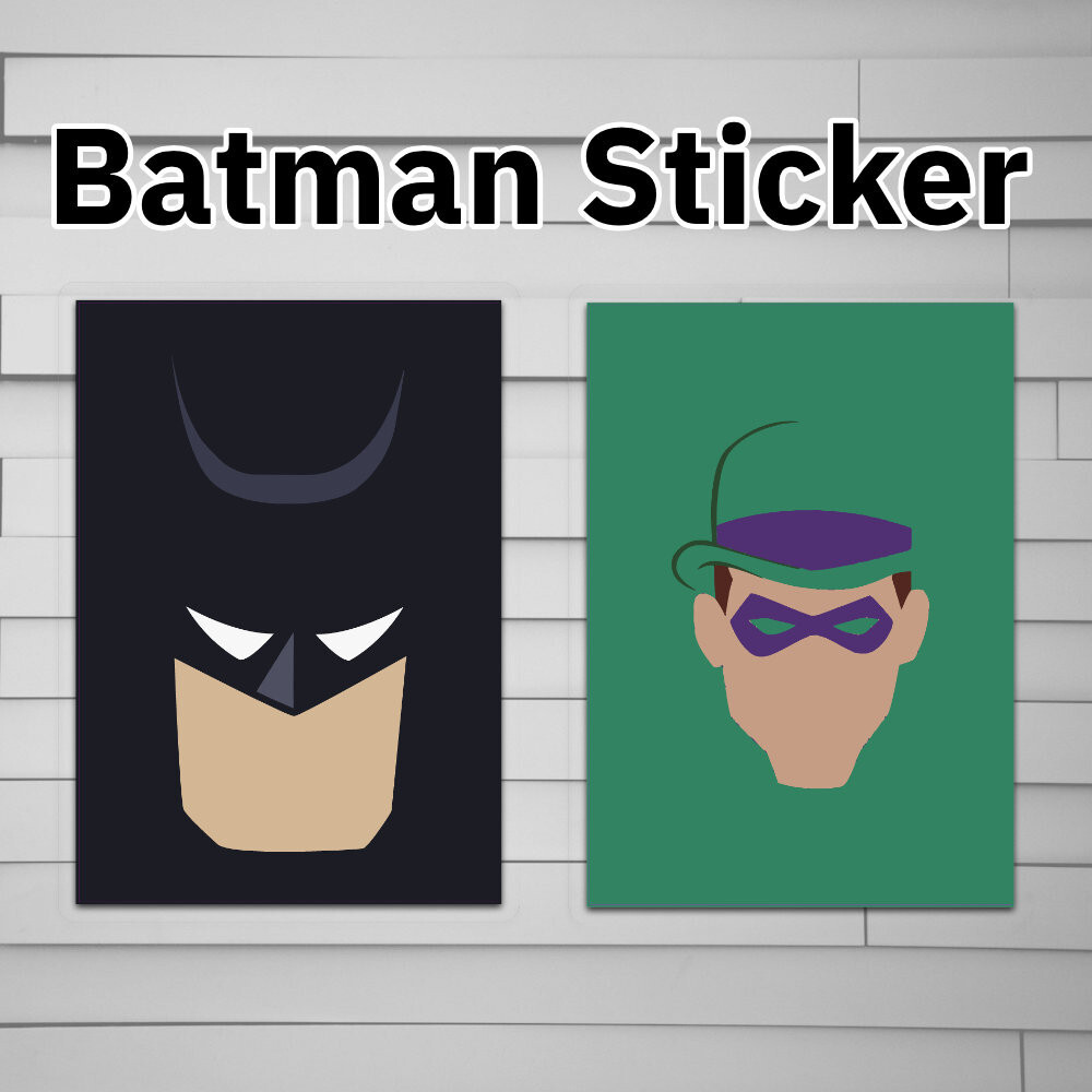 Batman Riddler Mimalist Stickers (decal for car, window, laptop, water bottle