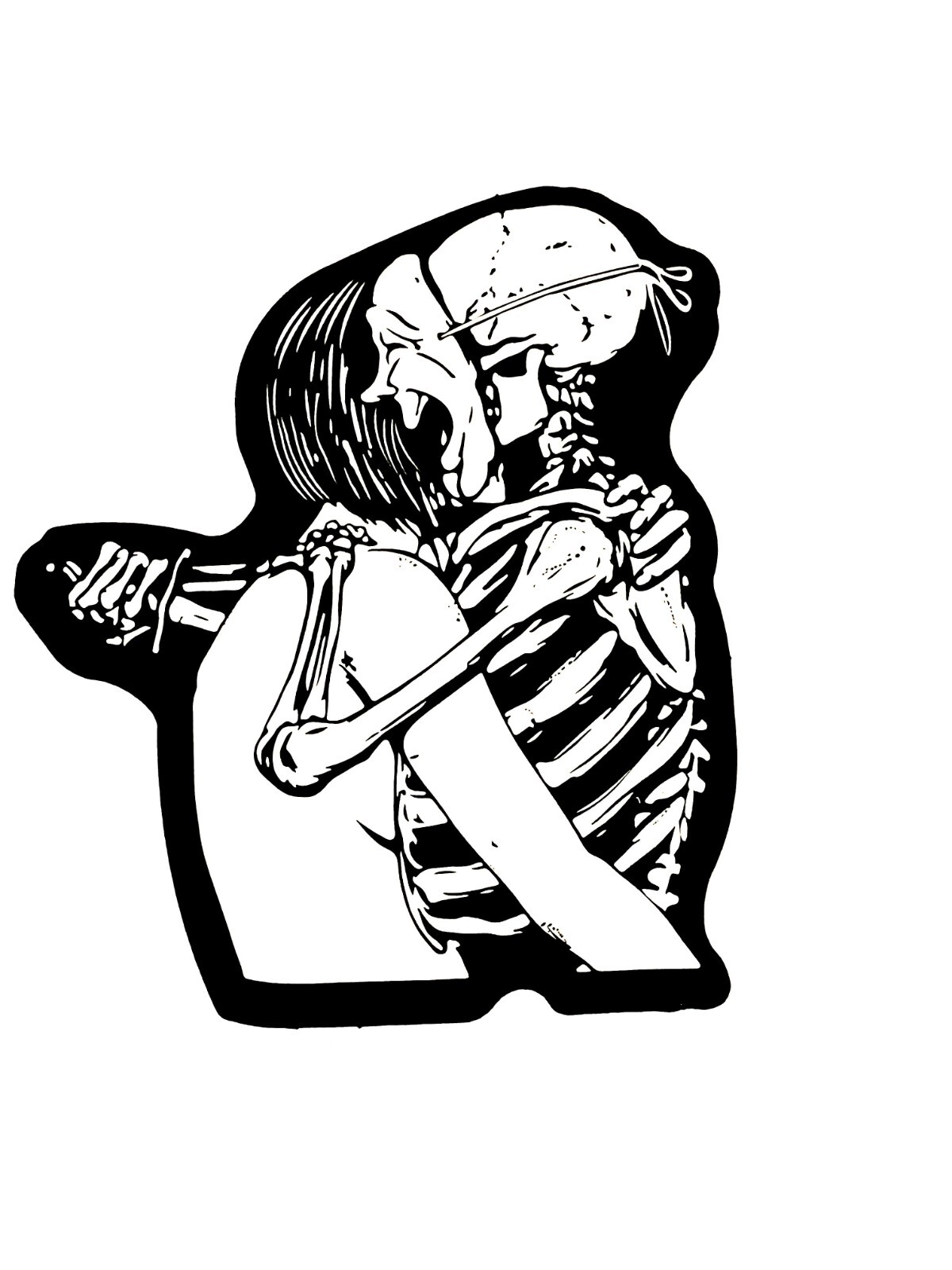 Narcissist Phone Sticker (2 Inch) Line Art Minimal Gothic Sketch