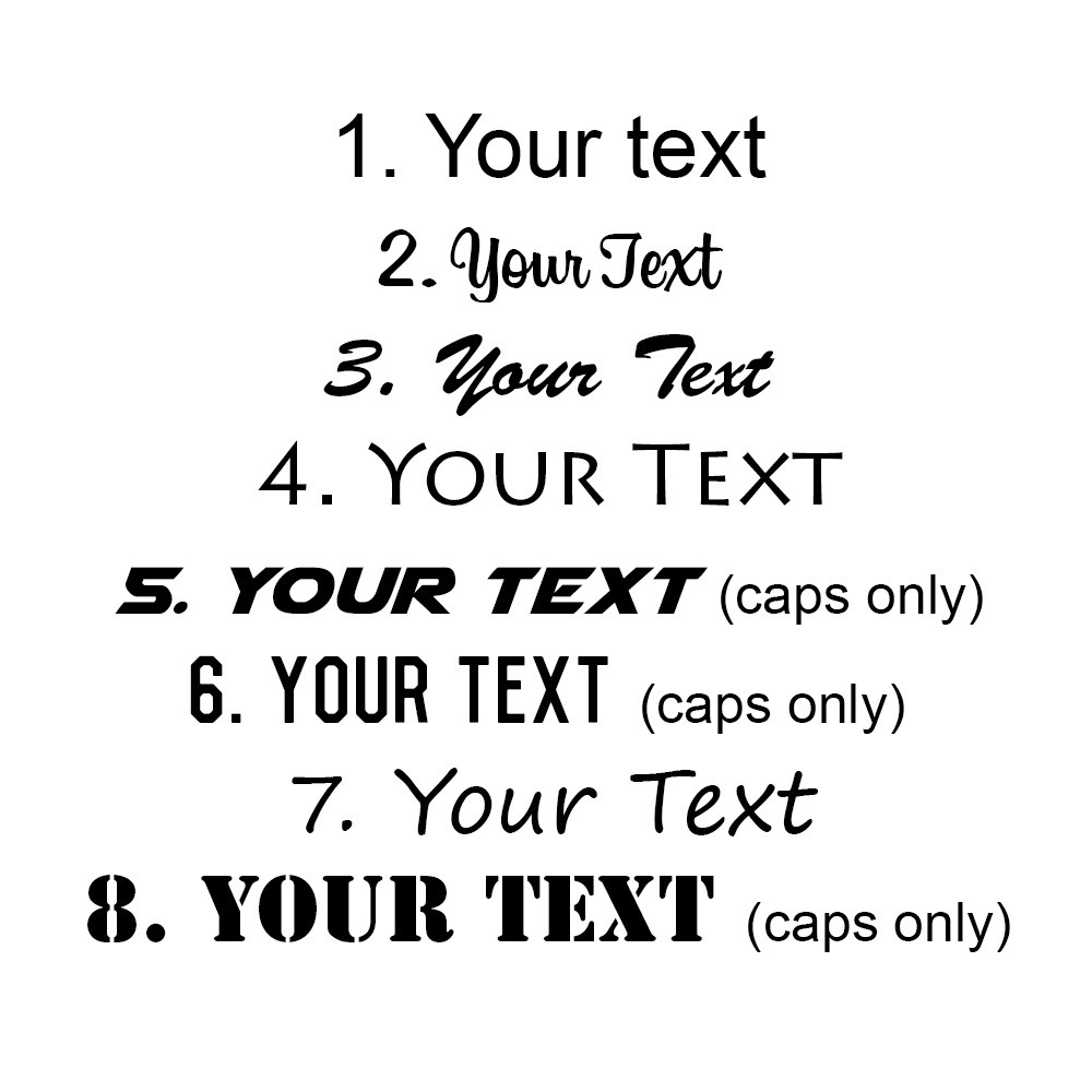 Custom Your Text Decal Name Vinyl Sticker Personalized City Username Lettering