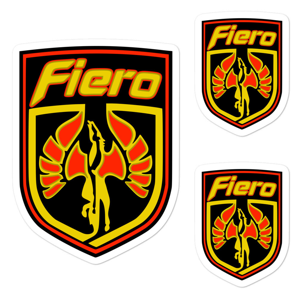 Fiero Stickers (3) Emblem Logo Badge Script