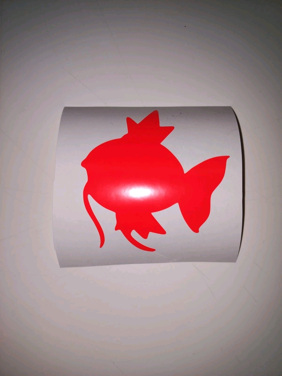 Pokemon Magikarp Vinyl Decal, Flourescent Orange, Waterproof, 3×4 Inches