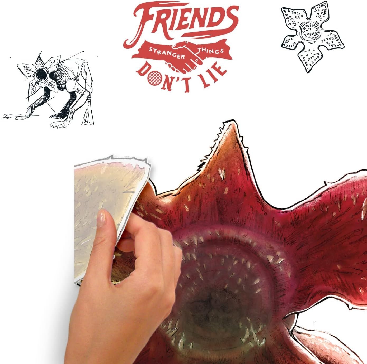 Stranger Things Demogorgon Glitter Wall Decal Set – Fun Room Transformation
