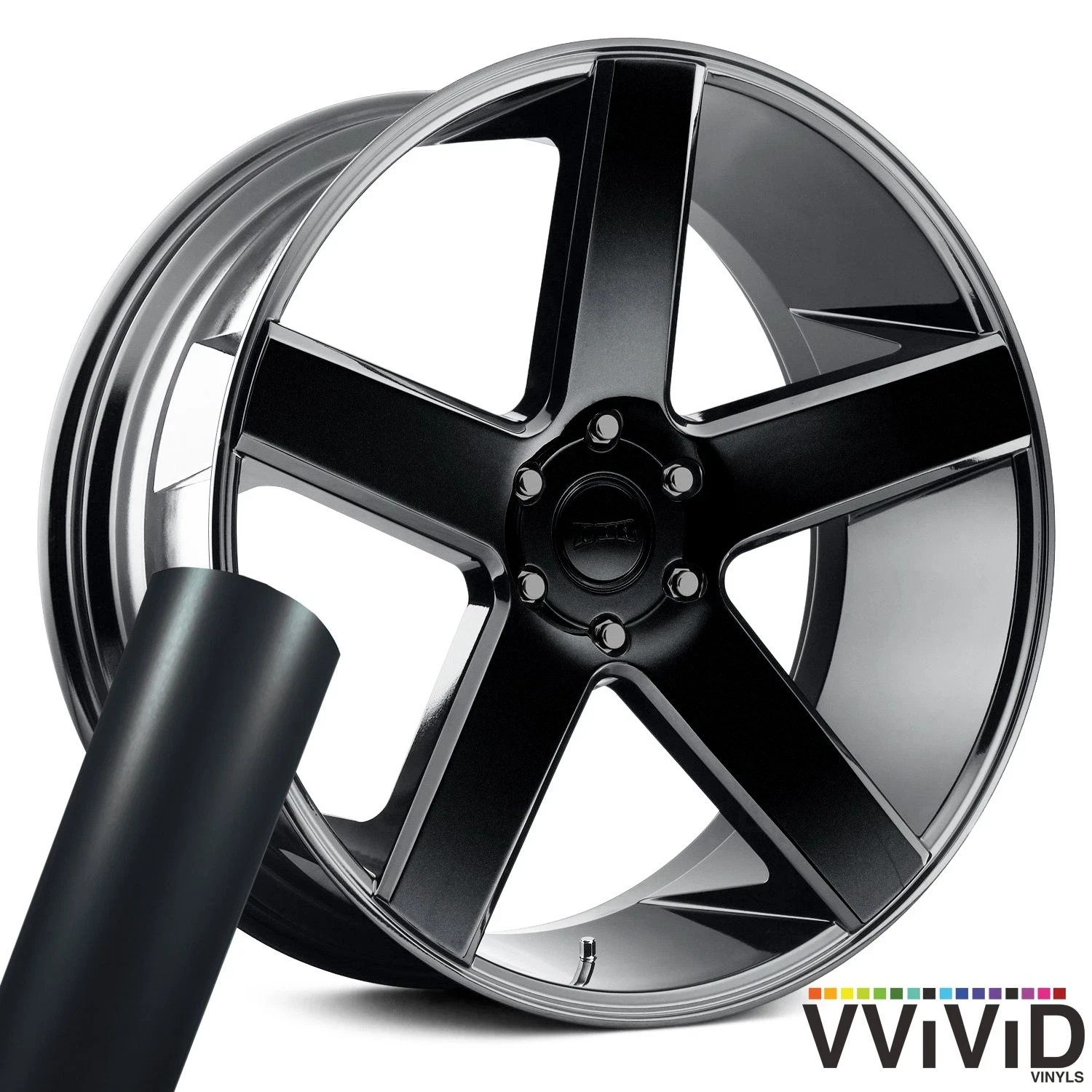 Auto Rim Air-Release Adhesive Vinyl Wrap 24 Inch x 30 Inch 4 Sheet Pack