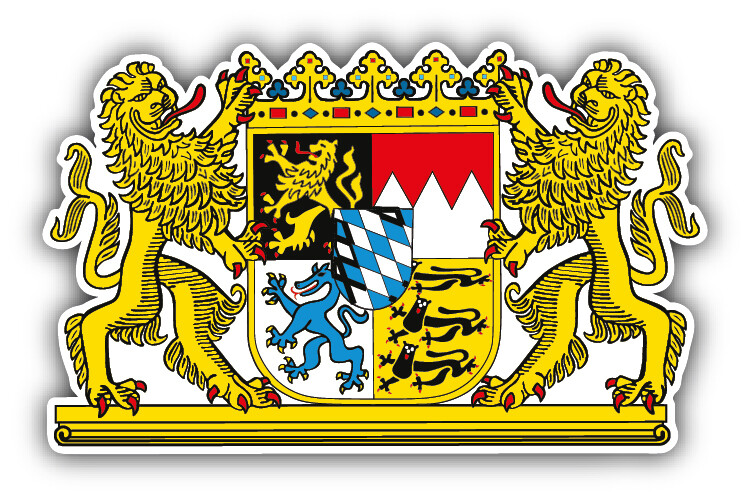 Bavaria Germany Coat Of Arms Car Bumper Sticker Decal ”SIZES”