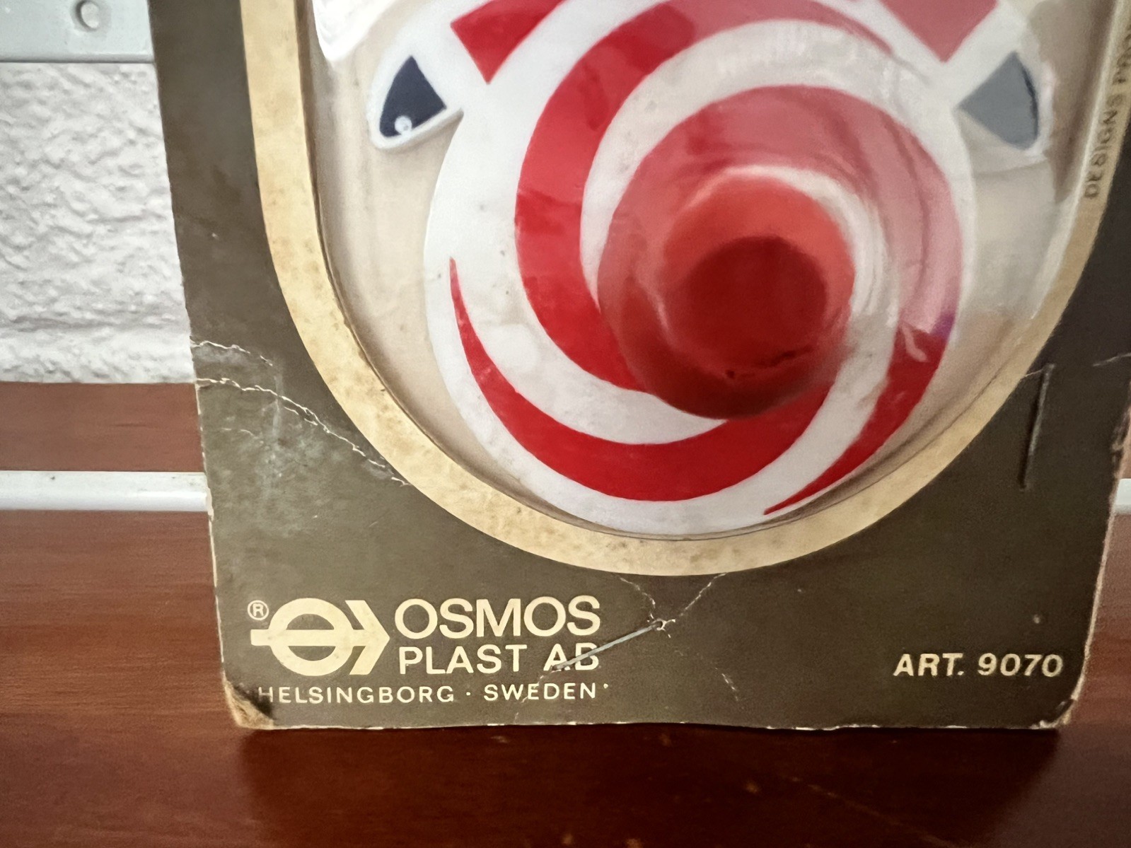 Vintage Swedish Plastic, Osmos Circus Hook, Harry Thomasson Design, Retro Clown