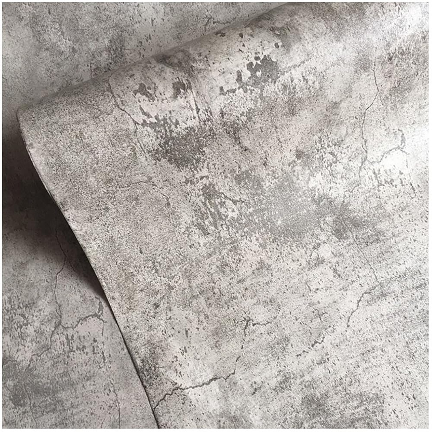 BAYYA Concrete Wallpaper Peel and Stick Grey/Brown/Beige Cement Contact Paper…