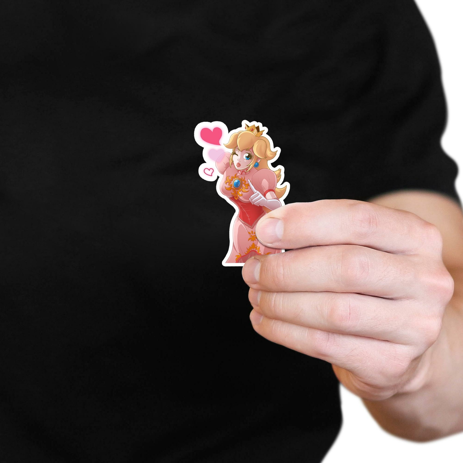Sweet Princess Peach Super Mario 3″ Die-Cut Glossy Vinyl Mario Sticker