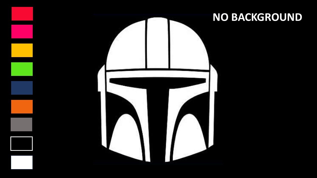 MANDALORIAN MANDO’S HELMET STAR WARS Decal Stickers for Cars, Windows, Laptops