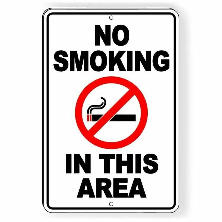 No Smoking In This Area Sign / Decal Warning novelty premises ns23 / Magnetic
