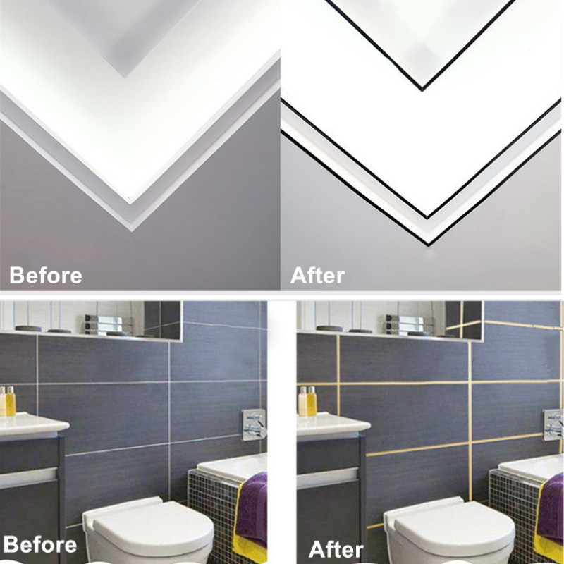 1 Roll Self-Adhesive Tile Seam Tape Wall Ceiling Mould Strip Furniture Trim Line