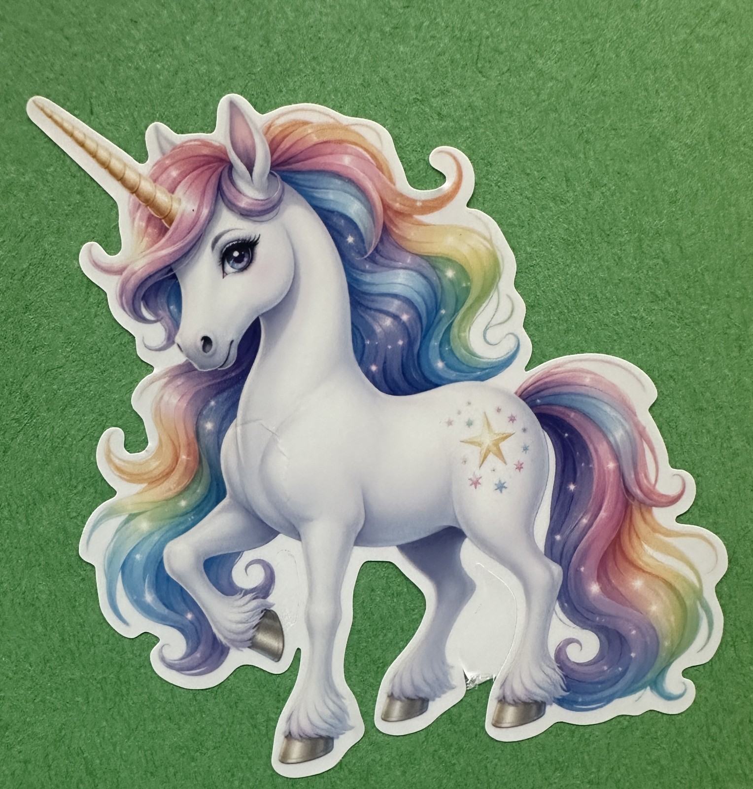 3 inch Rainbow Unicorn Sticker Cute Magical Fantasy Vinyl Decal Kawaii