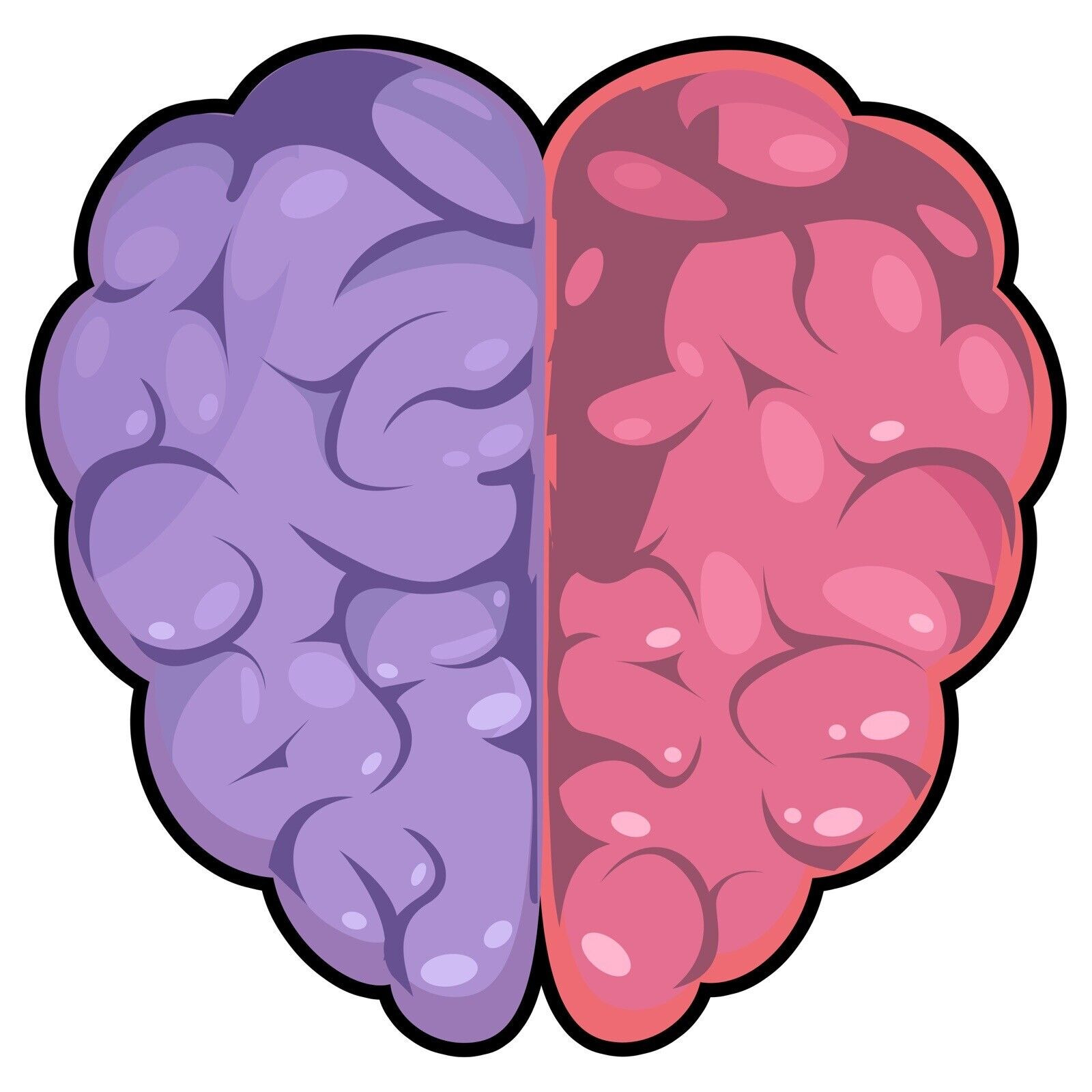 Pastel Heart Brain Sticker Decal