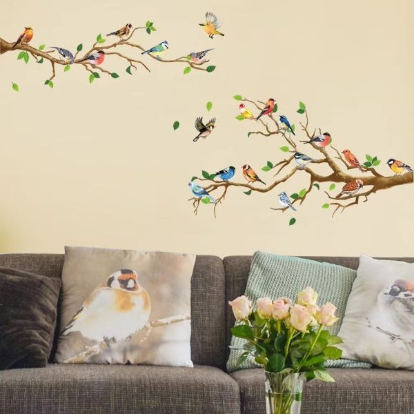 Removable Flower Butterfly Decal Tree Branch Birds Wall Sticker Vinyl Home Decor