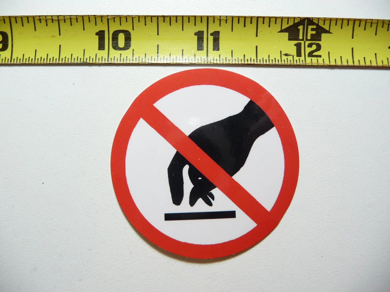 NO NOT ALLOWED DO NOT TOUCH SMALL STICKER DECAL JOB OCCUPATION WORK PROHIBITED