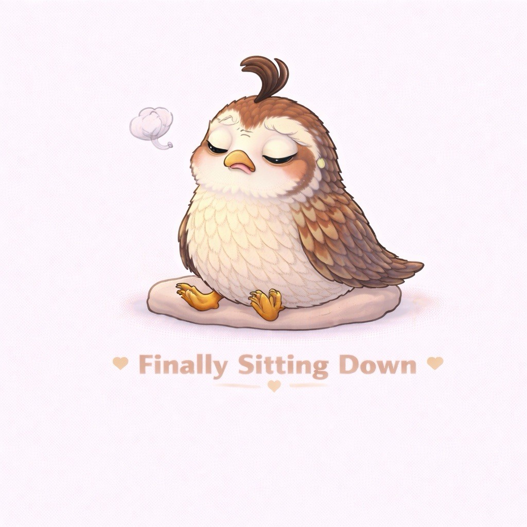 Funny Quail Sticker Set 12 Pack Cute Kawaii Bird Stickers Relatable Busy Life