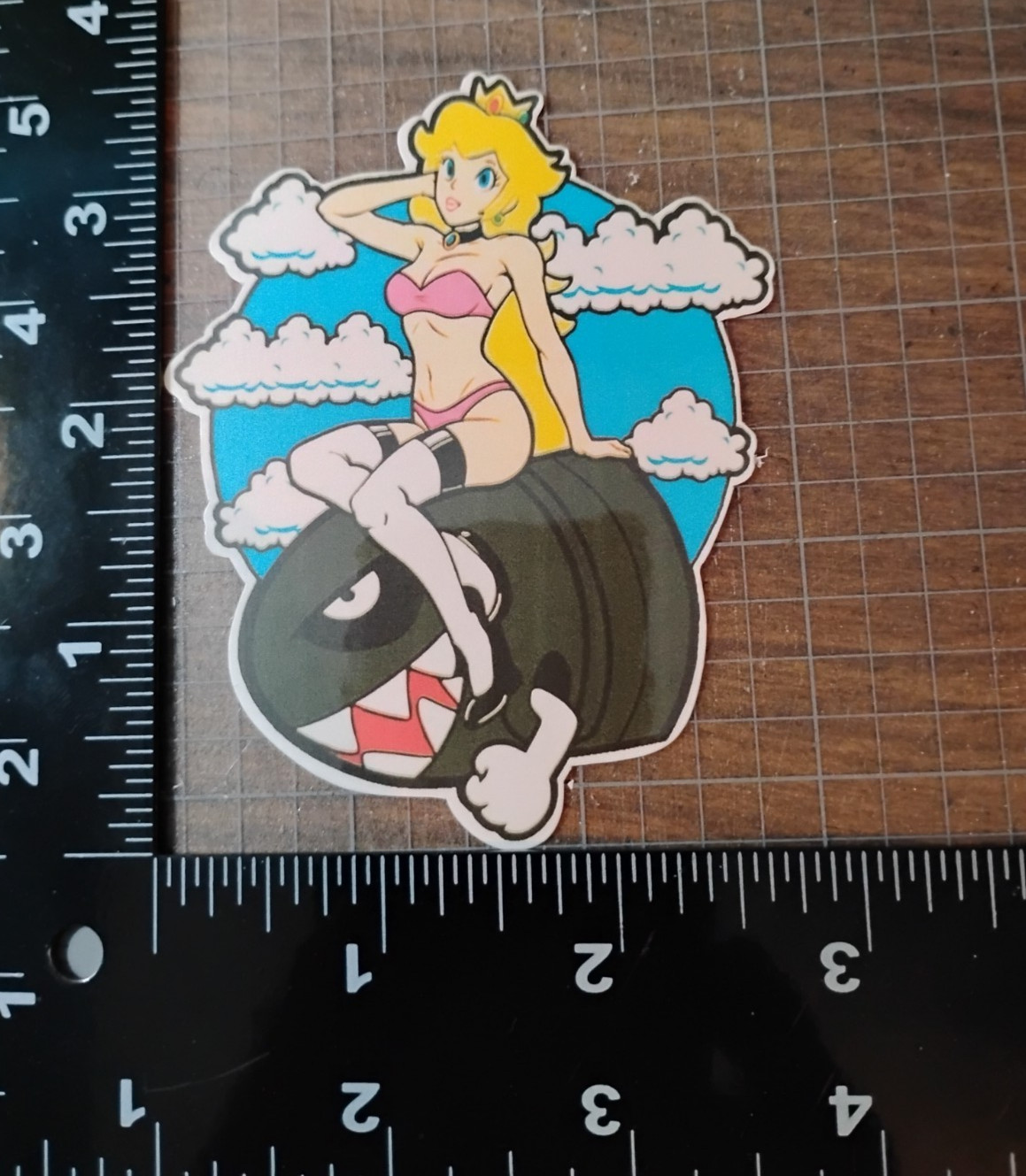 Princess Peach Funny Adult Humor Sexy Vinyl Decal Sticker