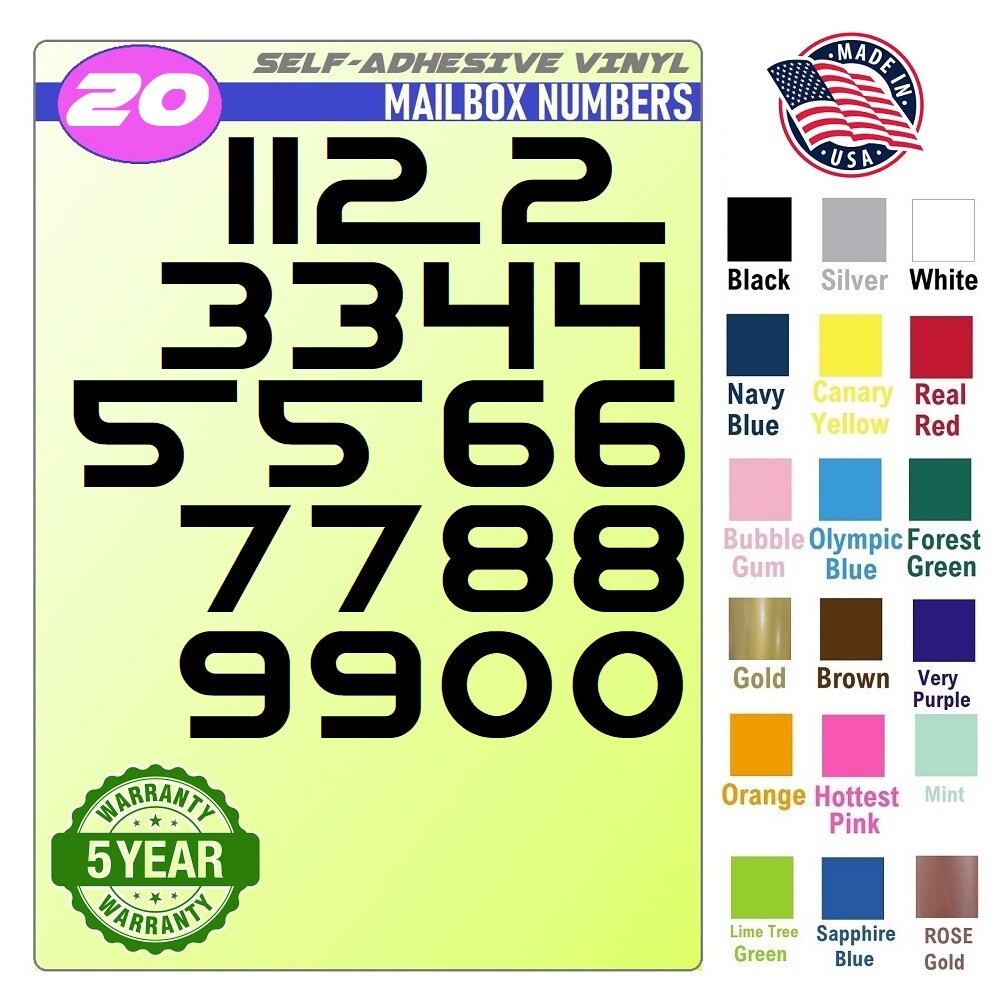 20 Mailbox,Car, Doors, Toolbox,Lockers,Window, Decal Sticker Numbers – SQUID GAM