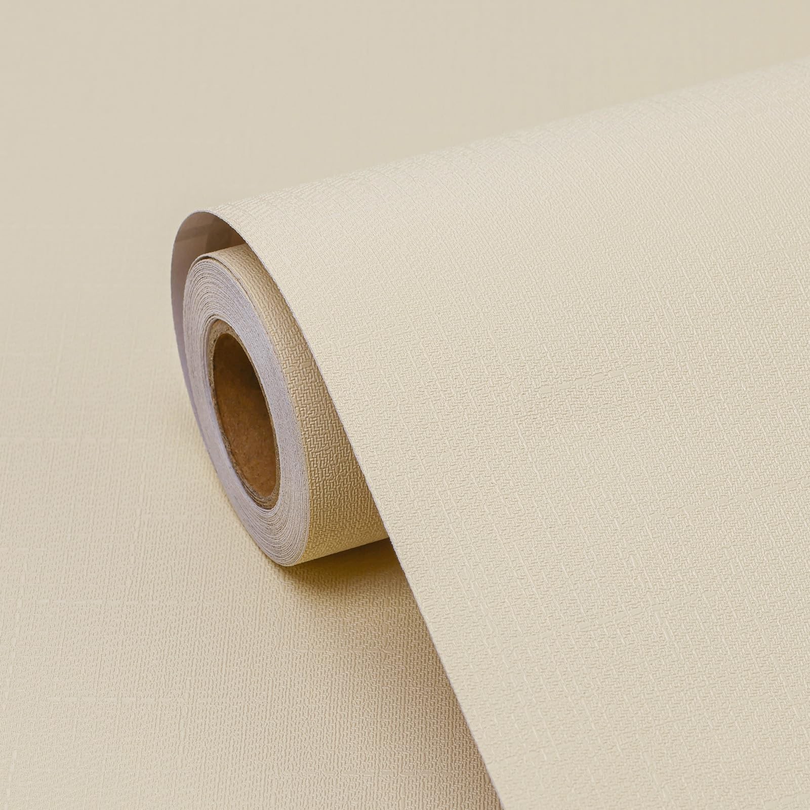 Amiya Cream Peel and Stick Wallpaper Solid Color Textured Contact Paper Pure …