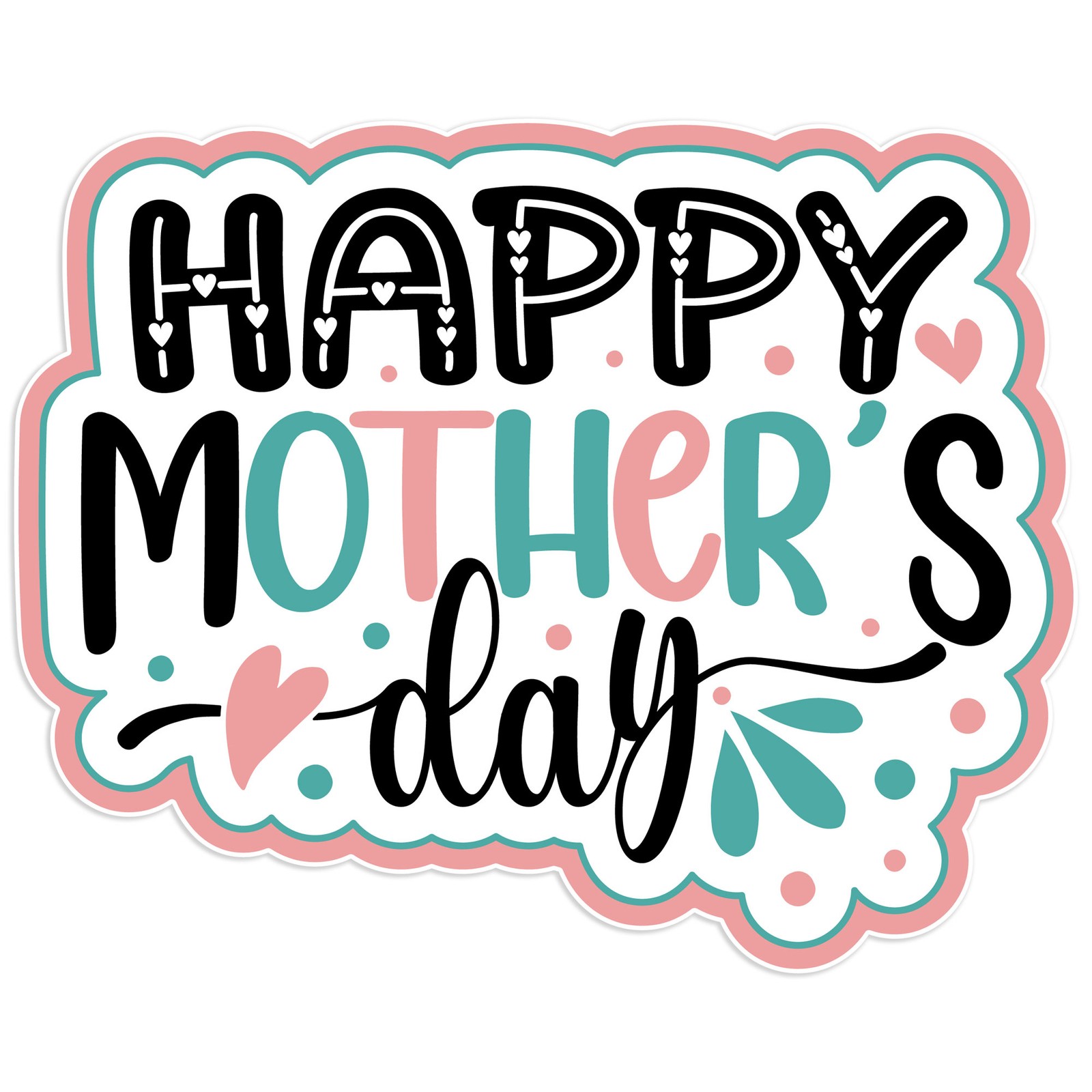 Happy Mothers Day – Vinyl Decal Sticker – Car Window Laptop – #724