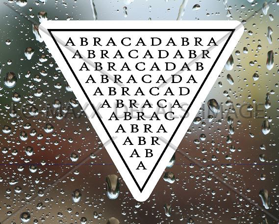 Abracadabra Magic Word Abraxas High Quality Various Sizes Printed Vinyl Sticker