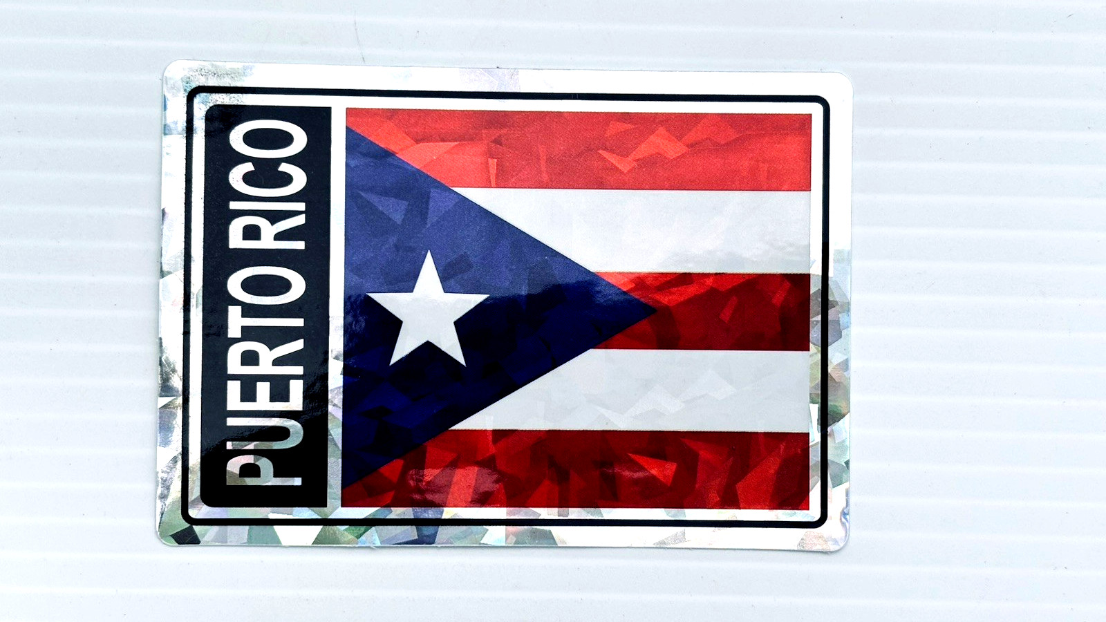 TWO (2) Pieces PUERTO RICO BORICUA FLAG DECAL STICKER 4 x 2.75inches