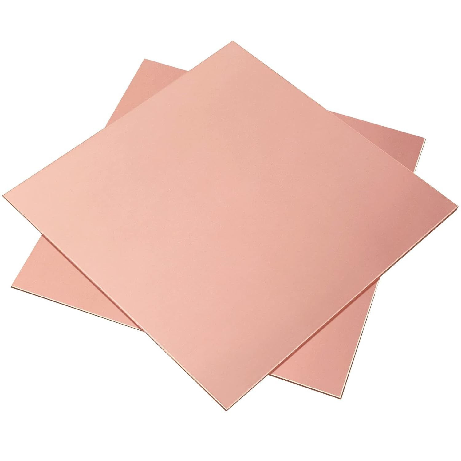 2 Pieces 99.9% Pure Copper Sheet 4″ X 4″18 Gauge1mm Thickness Film Attached Co