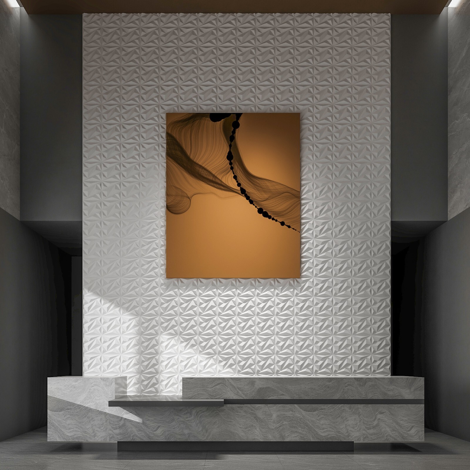 Art3d Dimensionally cut PVC ceiling and wall panels,12 pack or 33 pack