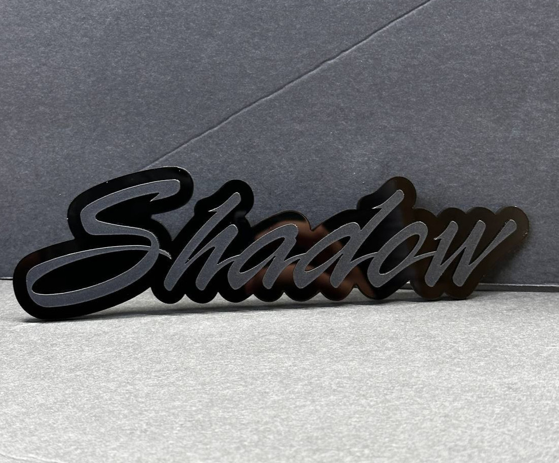 Custom Lazer Cut Car Acrylic Emblem Badge MULTI COLOR Customized Text Names
