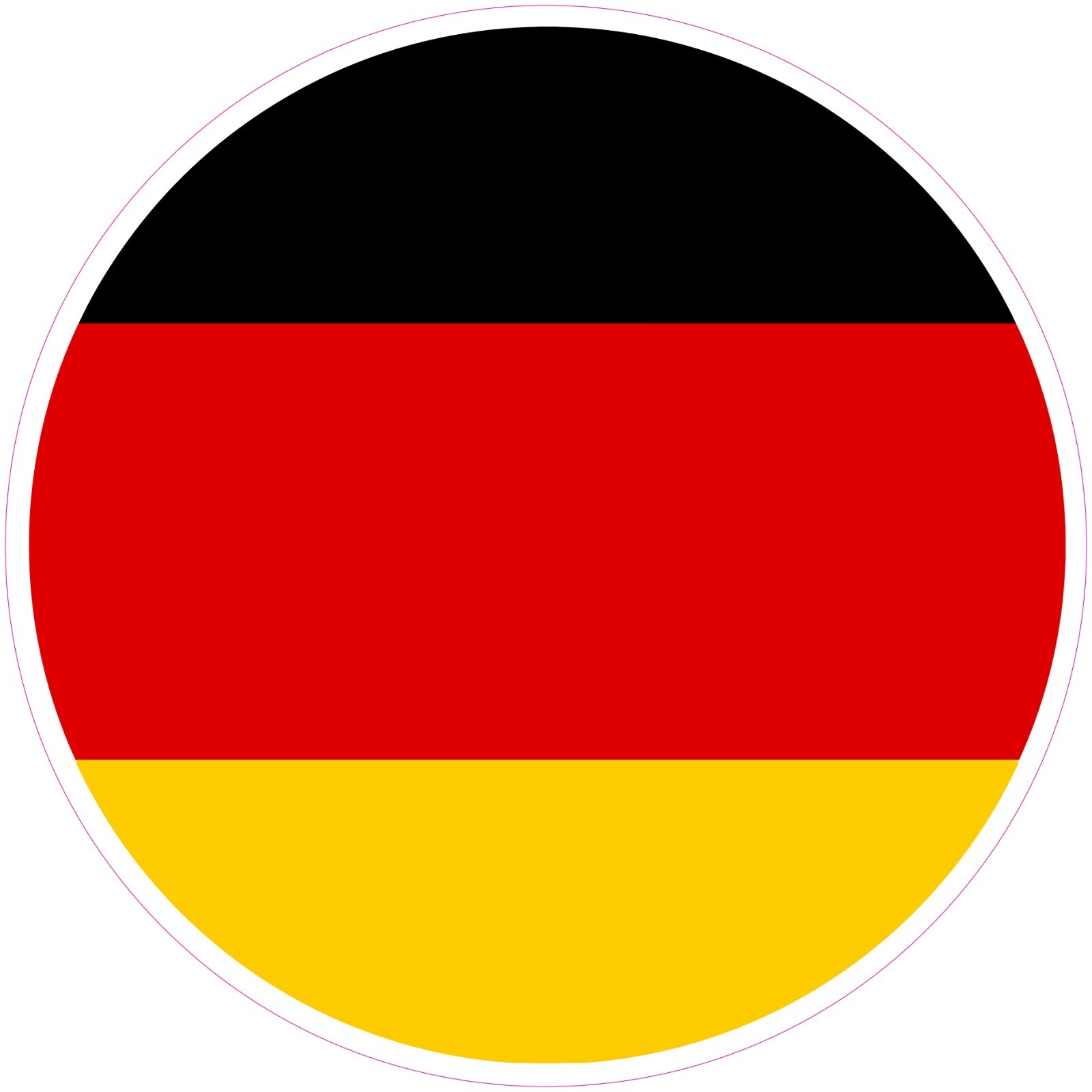 Germany Round Country Flag Vinyl Decal Sticker Car Truck Bumper Laptop Mug